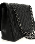 Caviar Quilted Maxi Double Flap Black