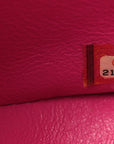 Lambskin Chevron Quilted Mini Square Flap  Pink