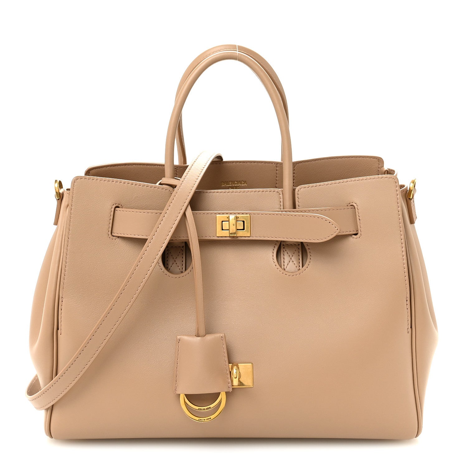 Smooth Calfskin Small Bel Air Carry All Bag Latte