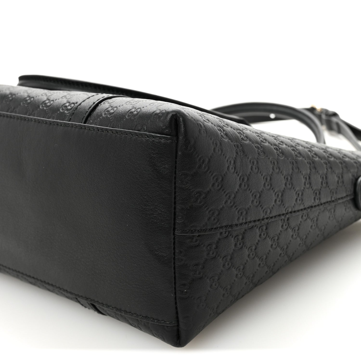 Soft MicroGCCIssima Small Zippered Satchel Black