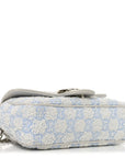 Sponge Boucle Matelasse Mini GG Marmont Shoulder Bag White Light Blue Grey