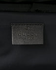GG Supreme Monogram Four Wheel Suitcase Black