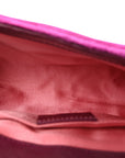 Velvet Matelasse Mini GG Marmont Shoulder Bag Fuchsia Violet Cyclamen
