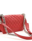 Caviar Quilted Small Boy Flap Red
