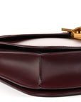 Box Calfskin Medium Classic Box Flap Bag Burgundy