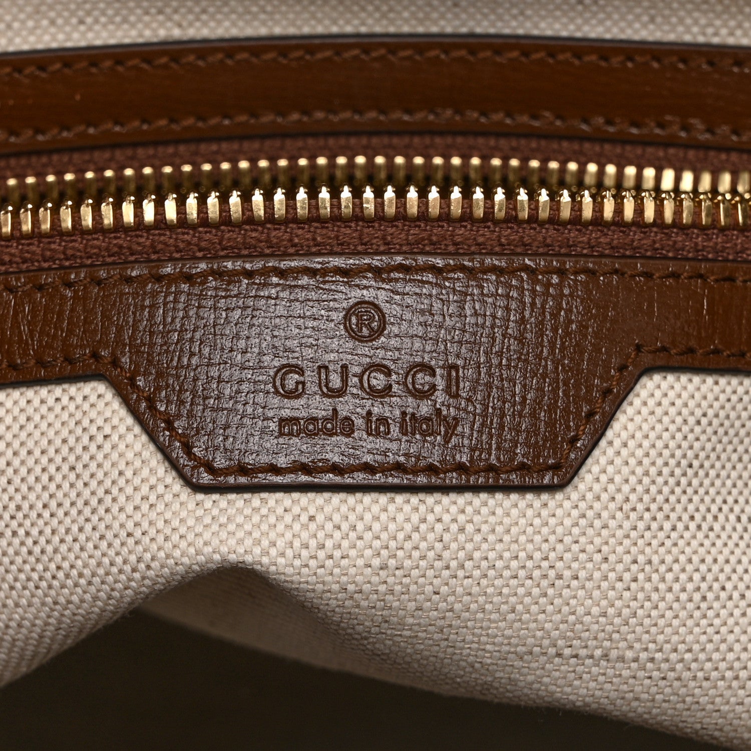 GG Supreme Monogram Azalea Calfskin Retro Interlocking G Buckle Backpack Beige Ebony Brown Sugar