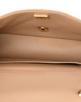 Braided Raffia Quilted Mini Rectangular Flap Dark Beige