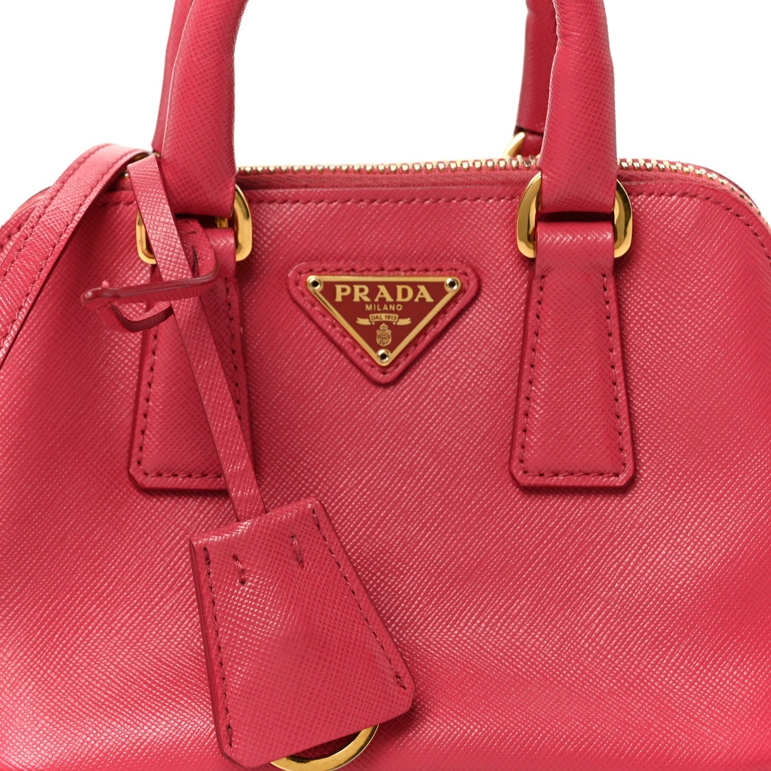 Saffiano Lux Mini Promenade Tote Fuxia