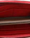 Nappa Intrecciato Zip Around Wallet Red