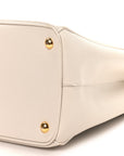 Saffiano Lux Medium Galleria Double Zip Tote Talco