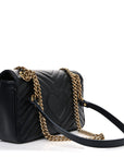 Calfskin Matelasse Small GG Marmont Shoulder Bag Black
