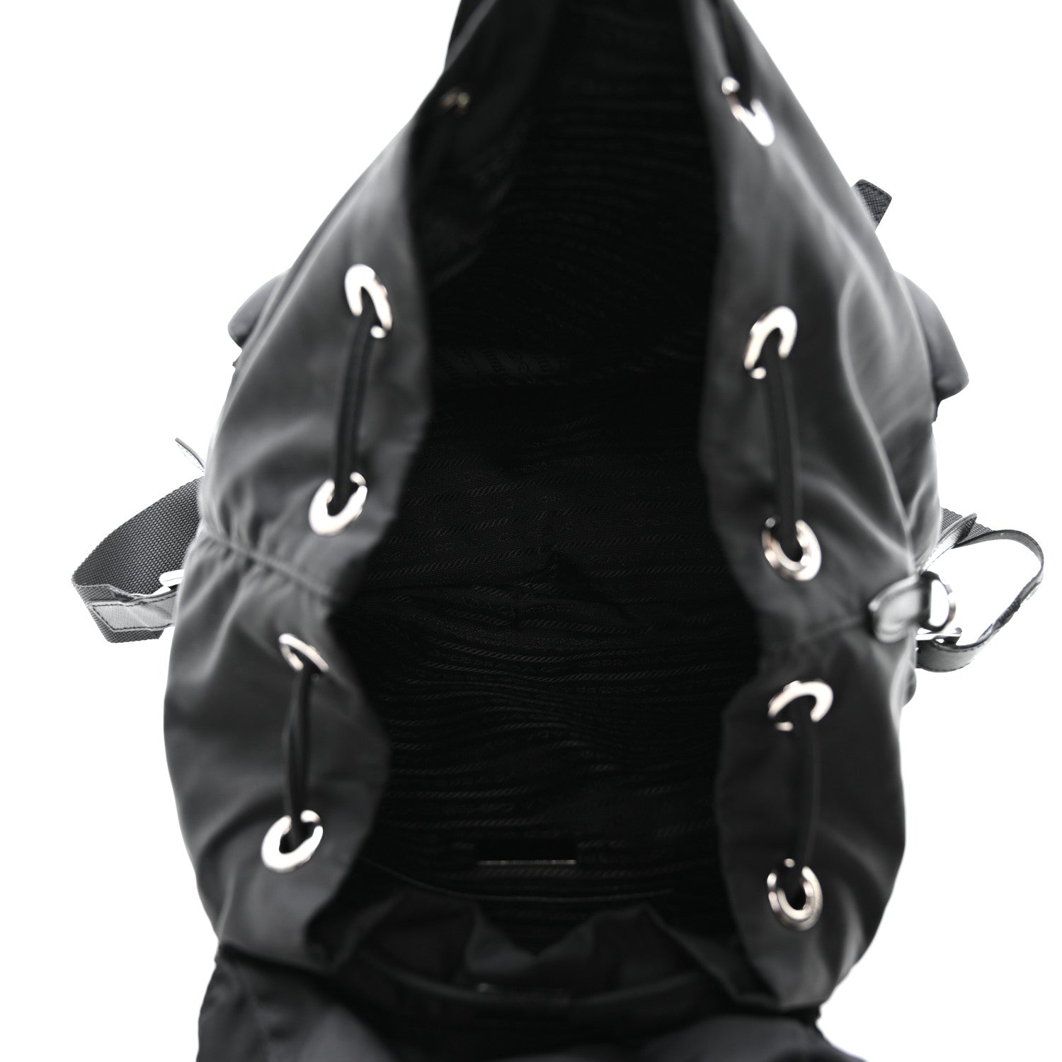 Re-Nylon Vela Saffiano Medium Backpack Black