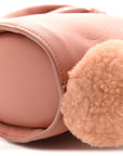 Calfskin Shearling Small Bunny Shoulder Bag Peach Bloom