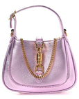 Laminated Nappa Nano Jackie 1961 Hobo Metallic Pink