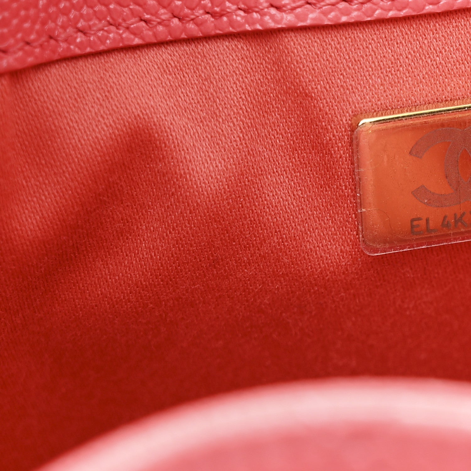 Caviar Quilted Mini CHNL 25 Handbag Coral