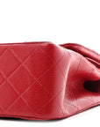 Caviar Quilted Jumbo Double Flap Red