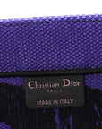 Canvas Embroidered Large Miss D1OR Graffiti Book Tote Fuchsia Purple