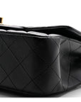 Lambskin Quilted Mini Rectangular Flap Black