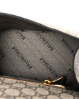 X GCCI GG Supreme Monogram Small Hourglass Top Handle Bag Beige Ebony
