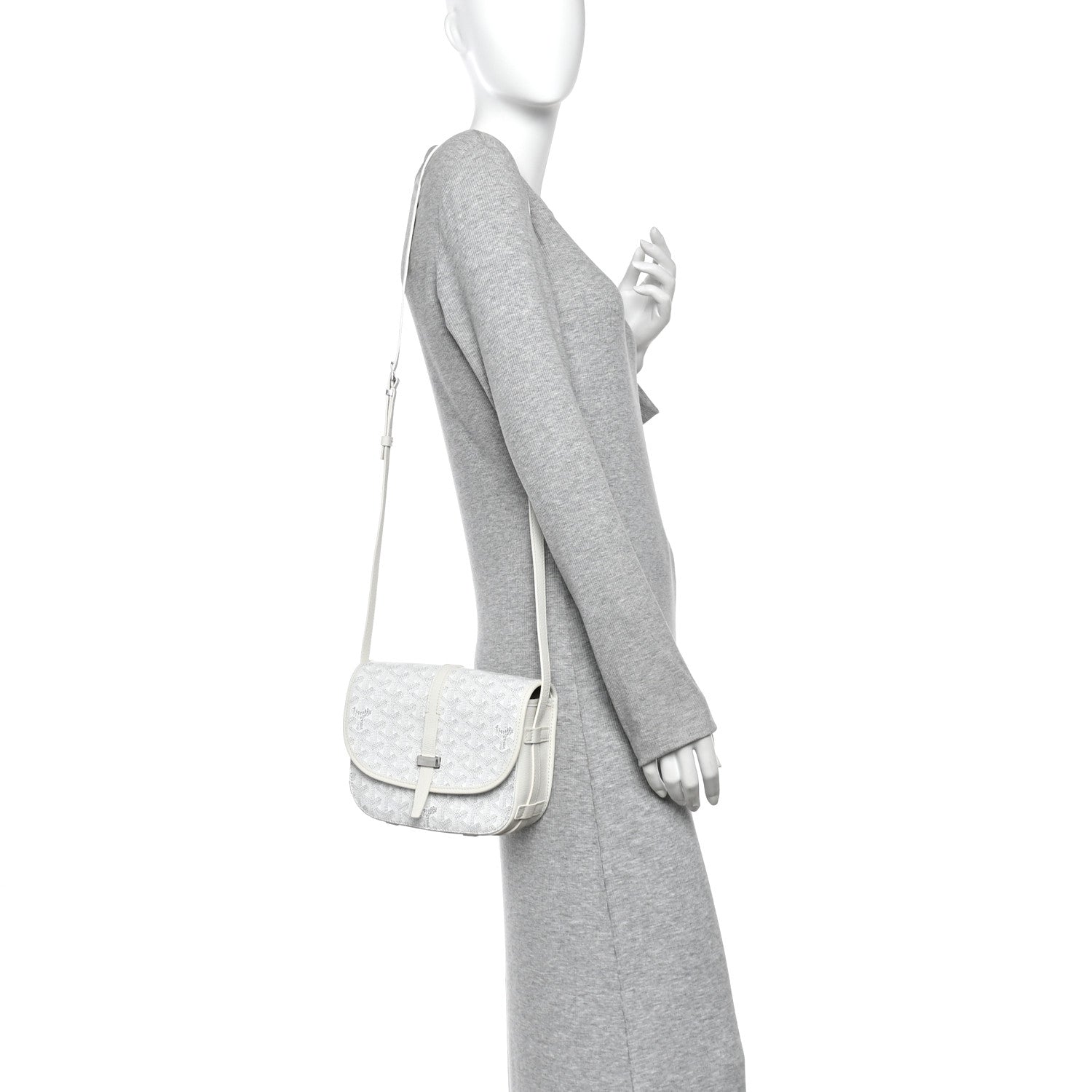 Goyardine Belvedere II PM Messenger Bag White