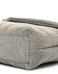 Denim Y Quilted Monogram Toy Loulou Crossbody Bag Grey