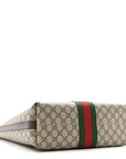 GG Supreme Monogram Medium Ophidia Tote Bag Brown