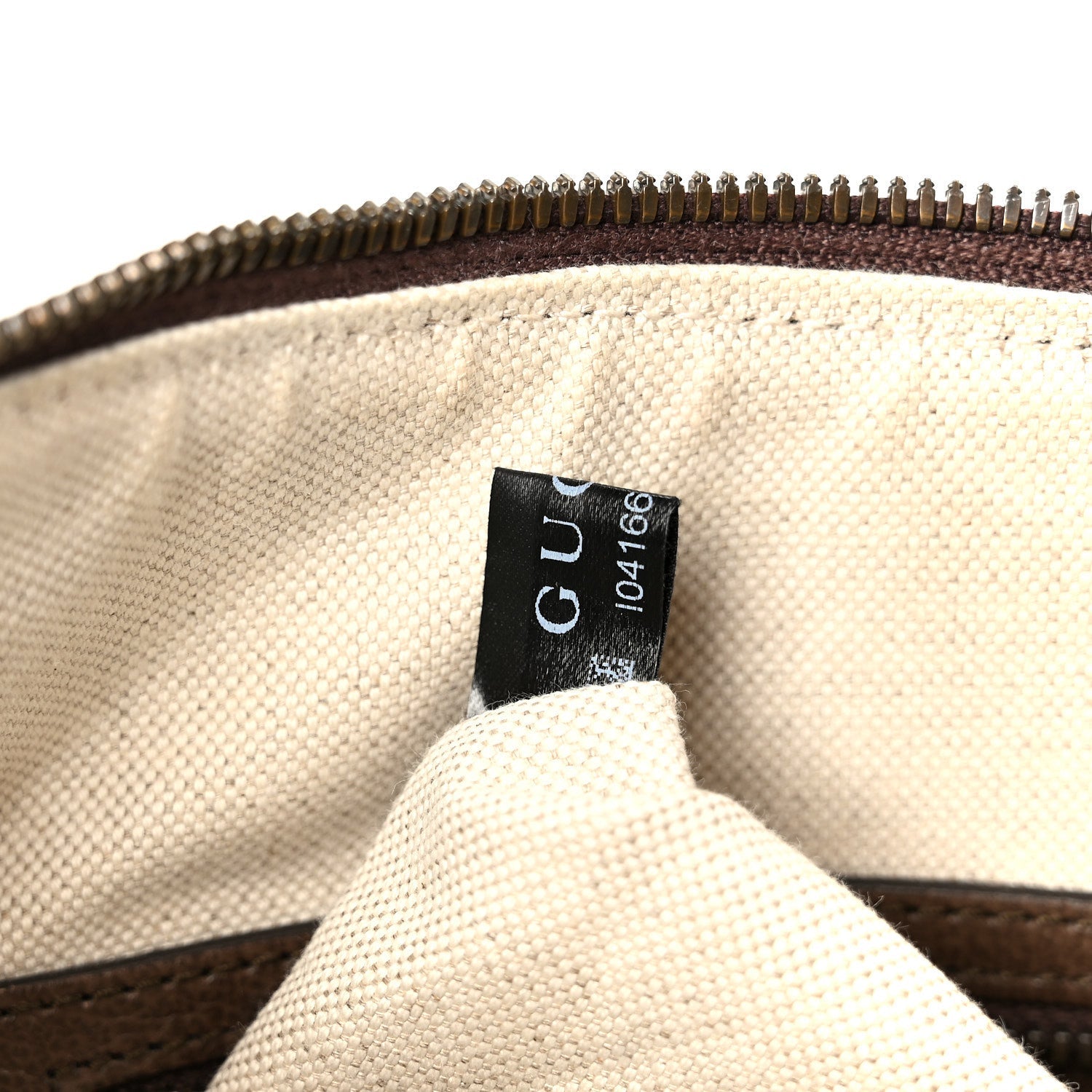 GG Supreme Monogram Web Small Ophidia Half Moon Hobo Brown