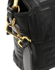 Nappa FF 1974 Embossed Large Baguette Black