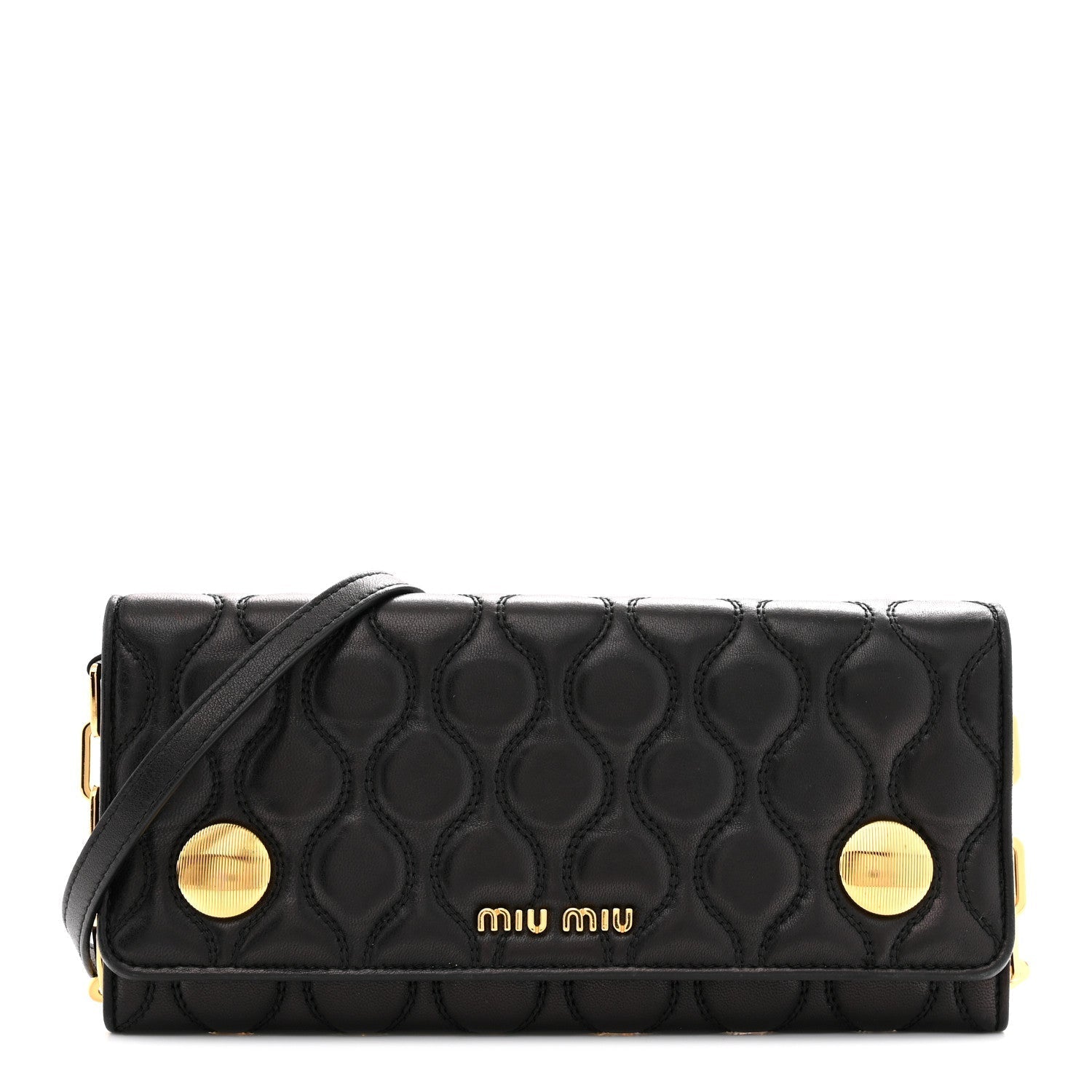Nappa Padded Wallet On Chain Black