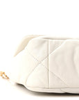 Goatskin Quilted Medium CHNL 19 Flap White