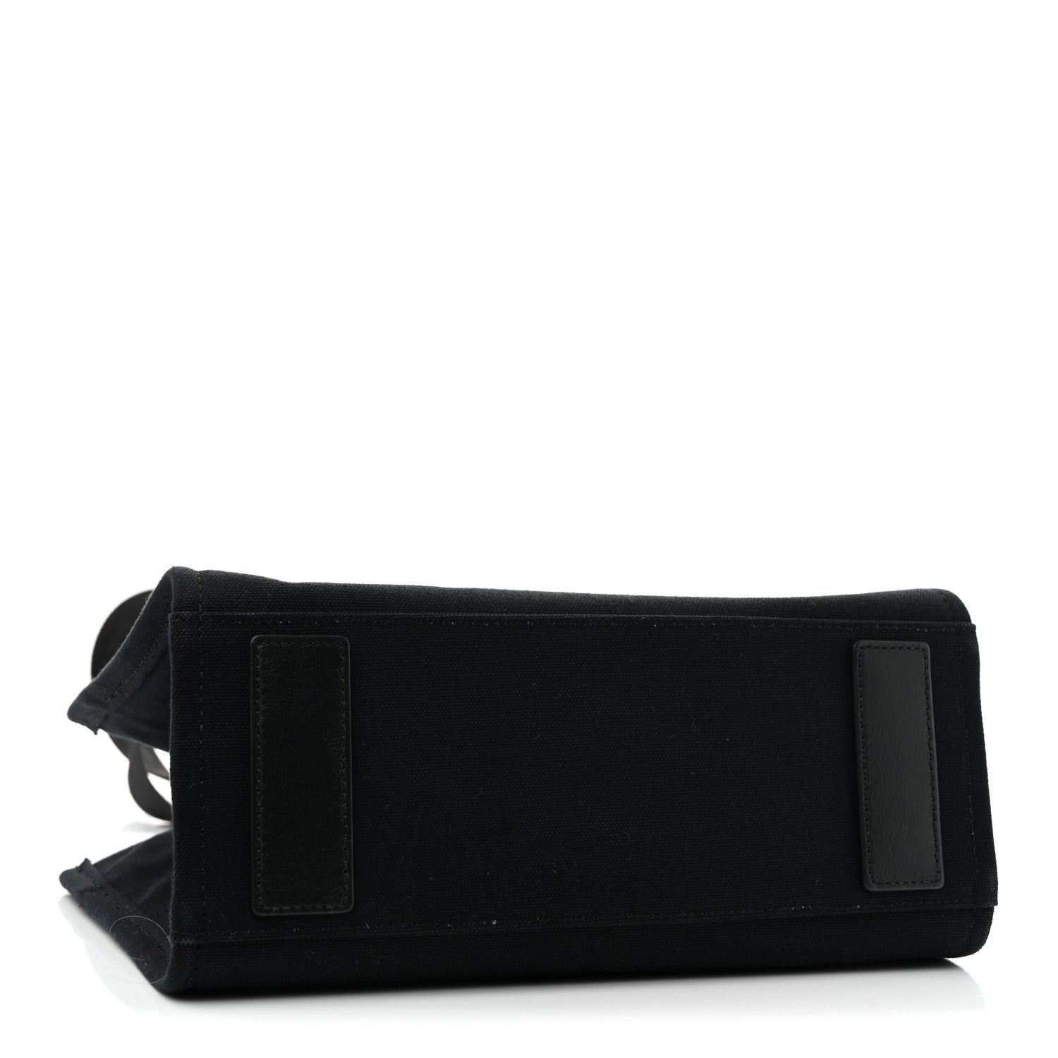 Canvas Studded Small Logo Tote Bag Black