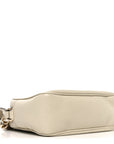 Pebbled Calfskin Small Soho Disco Bag Off White