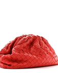 Nappa Maxi Intrecciato The Pouch Oversized Clutch Bright Red