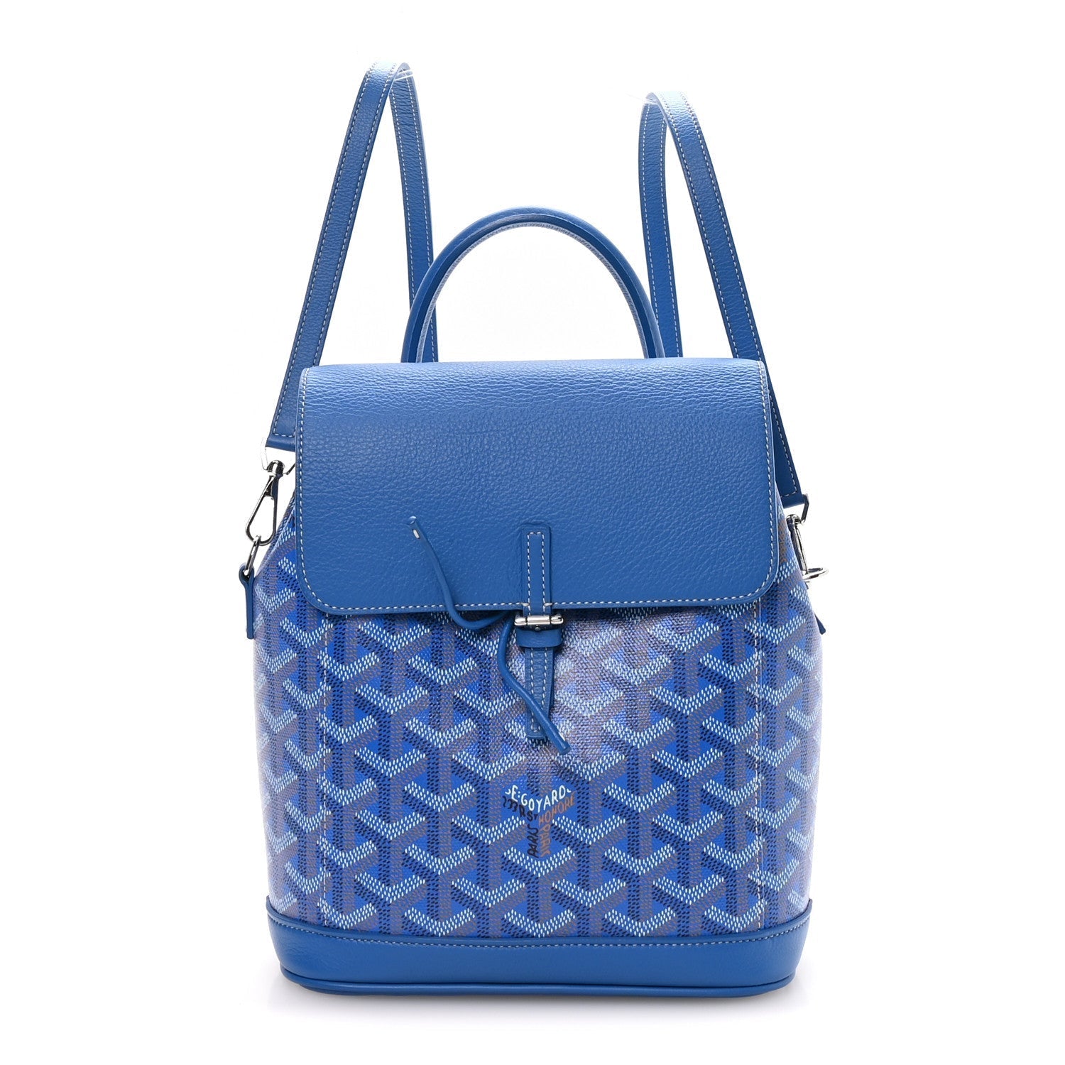 Goyardine Calfskin Mini Alpin Backpack Sky Blue
