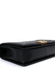 Calfskin Quilted New Medium Boy Flap Black