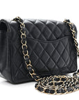 Lambskin Quilted Mini Rectangular Flap Black