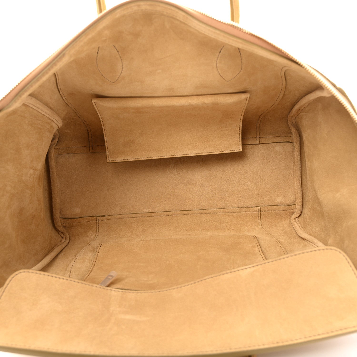 Suede Calfskin Medium New Luggage Beige