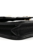 Caviar Quilted Mini Clutch With Chain Black