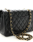 Caviar Quilted Small Double Flap Black