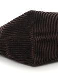 Corduroy Pouch Bag Ebony Baltic Blue