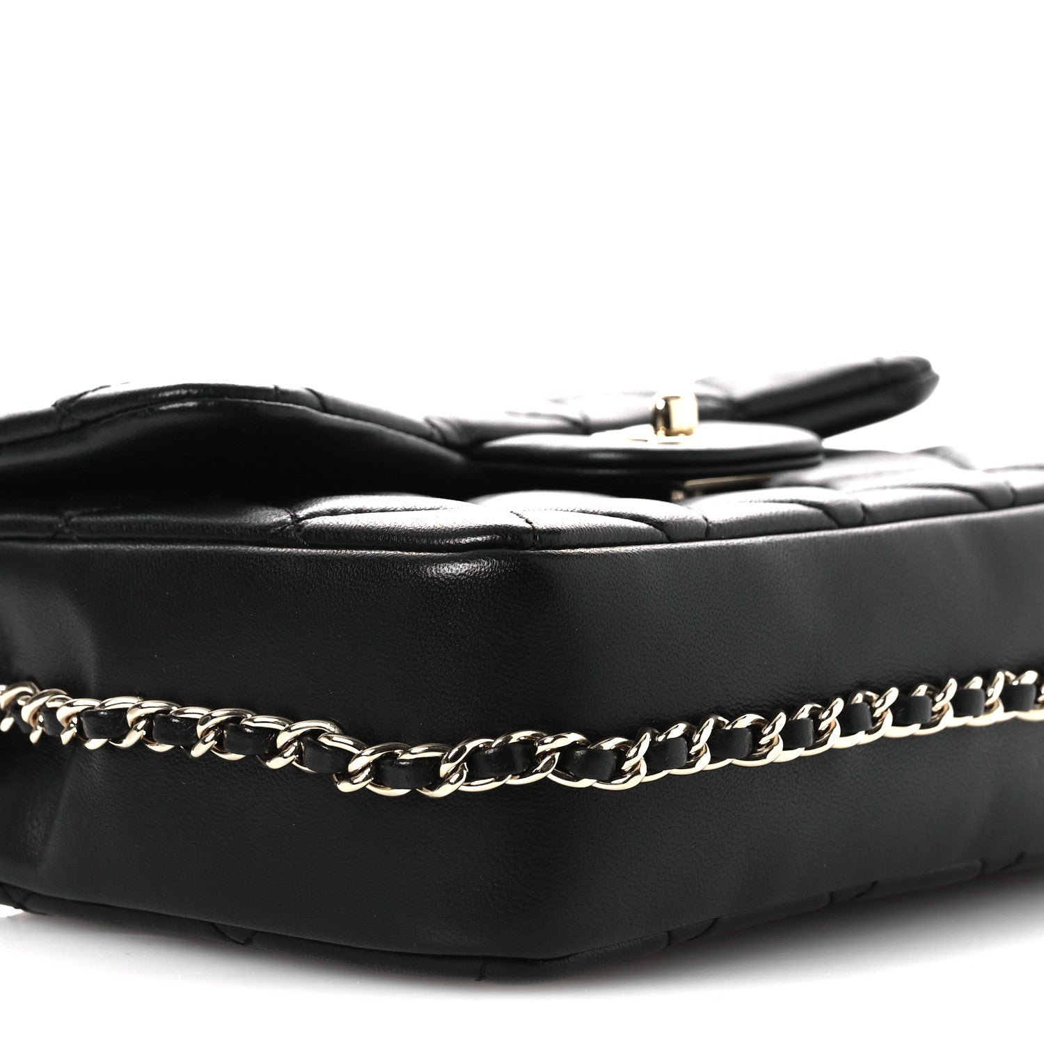 Lambskin Quilted Small My Precious Flap Black