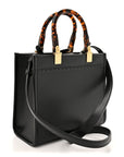 Vitello King Plexiglass Small FNDI Sunshine Shopper Tote Black