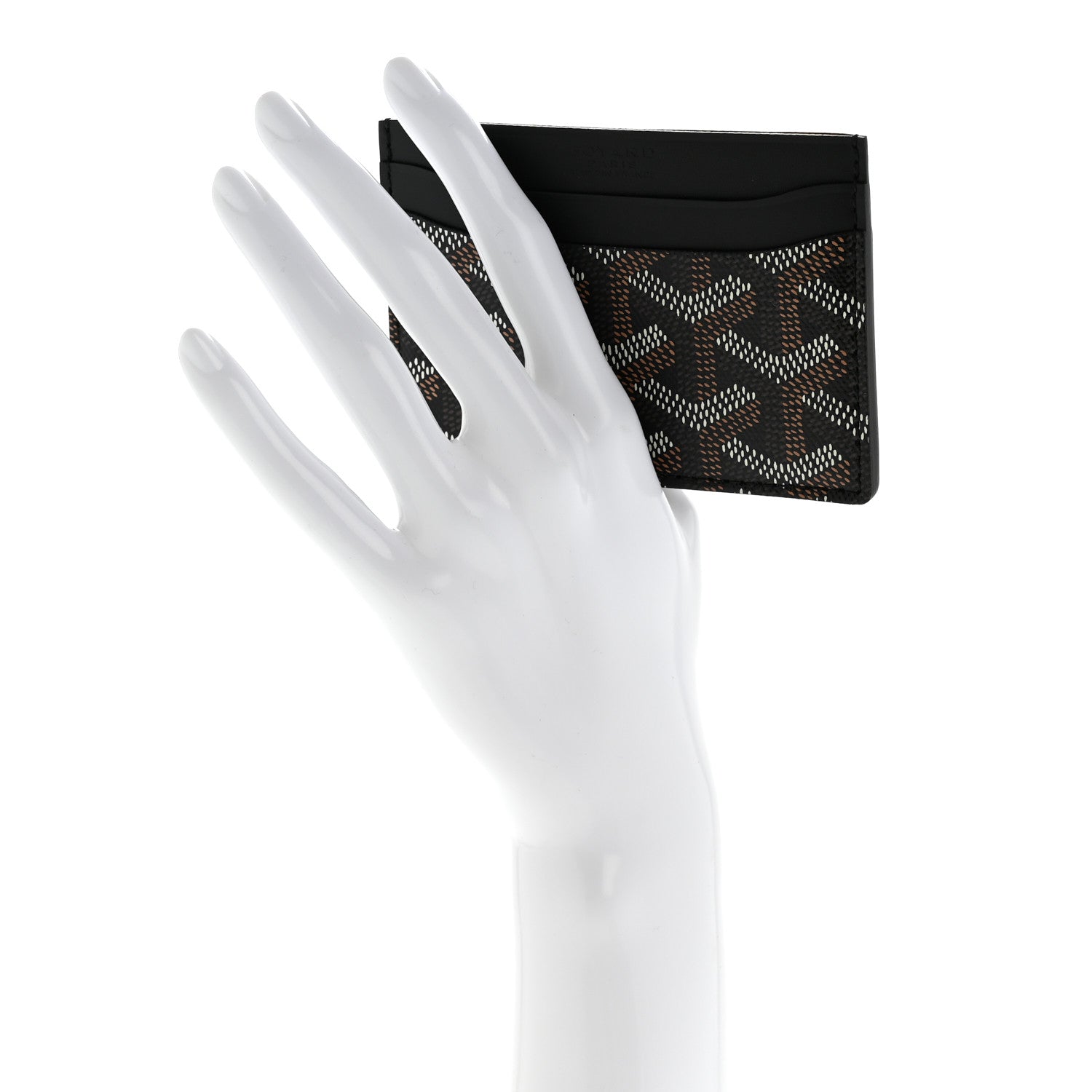 Goyardine Saint Sulpice Card Holder Black