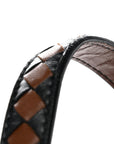 Nappa Intrecciato Perforated Small Cesta Tote Black Multicolor