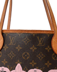 Monogram Bay Neverfull MM Rose Ballerine Poppy