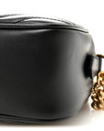 Calfskin Matelasse Small GG Marmont Chain Shoulder Bag Black