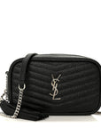 Grain De Poudre Matelasse Monogram Mini Lou Camera Bag Black