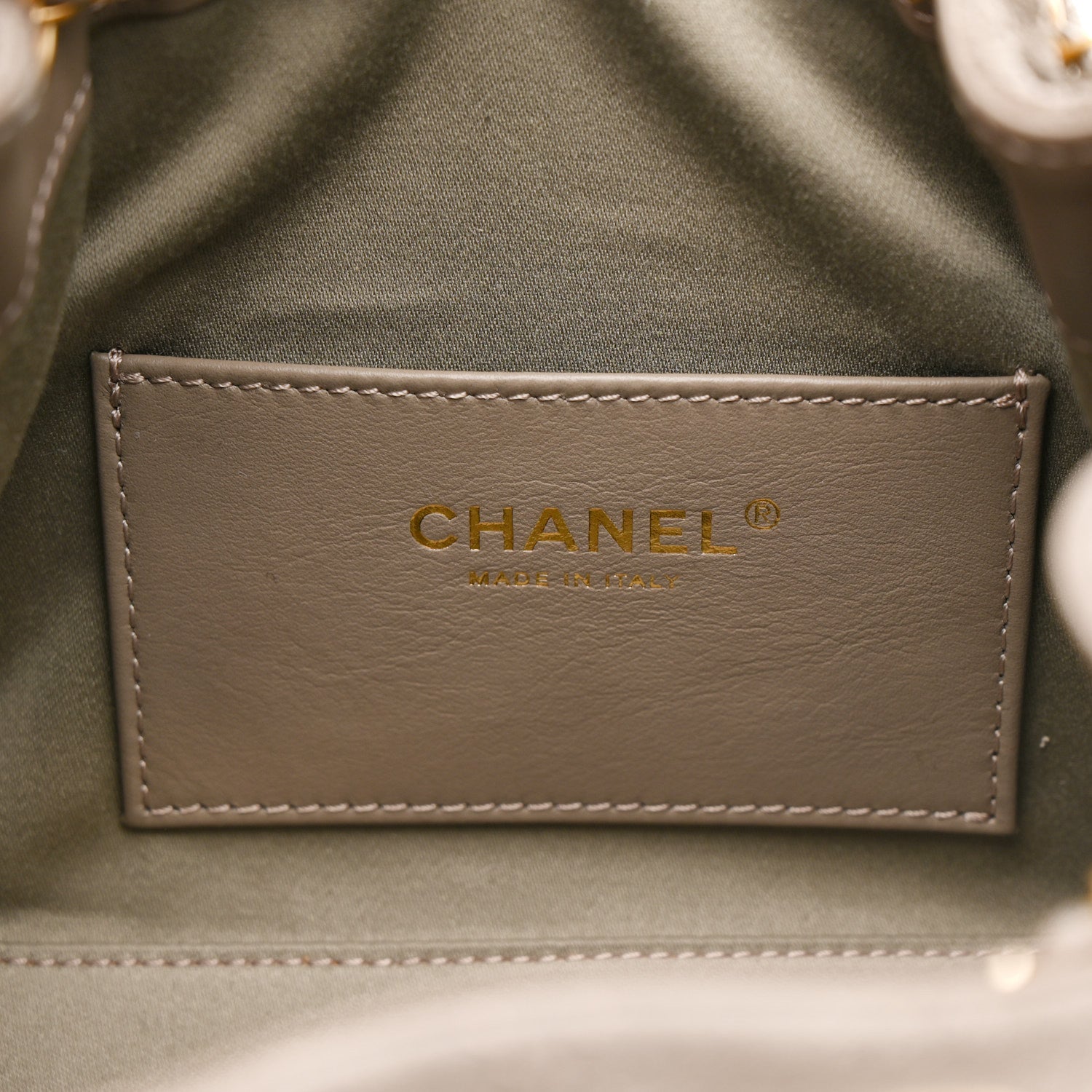 Suede Quilted Mini CHNL 25 Handbag Dark Grey