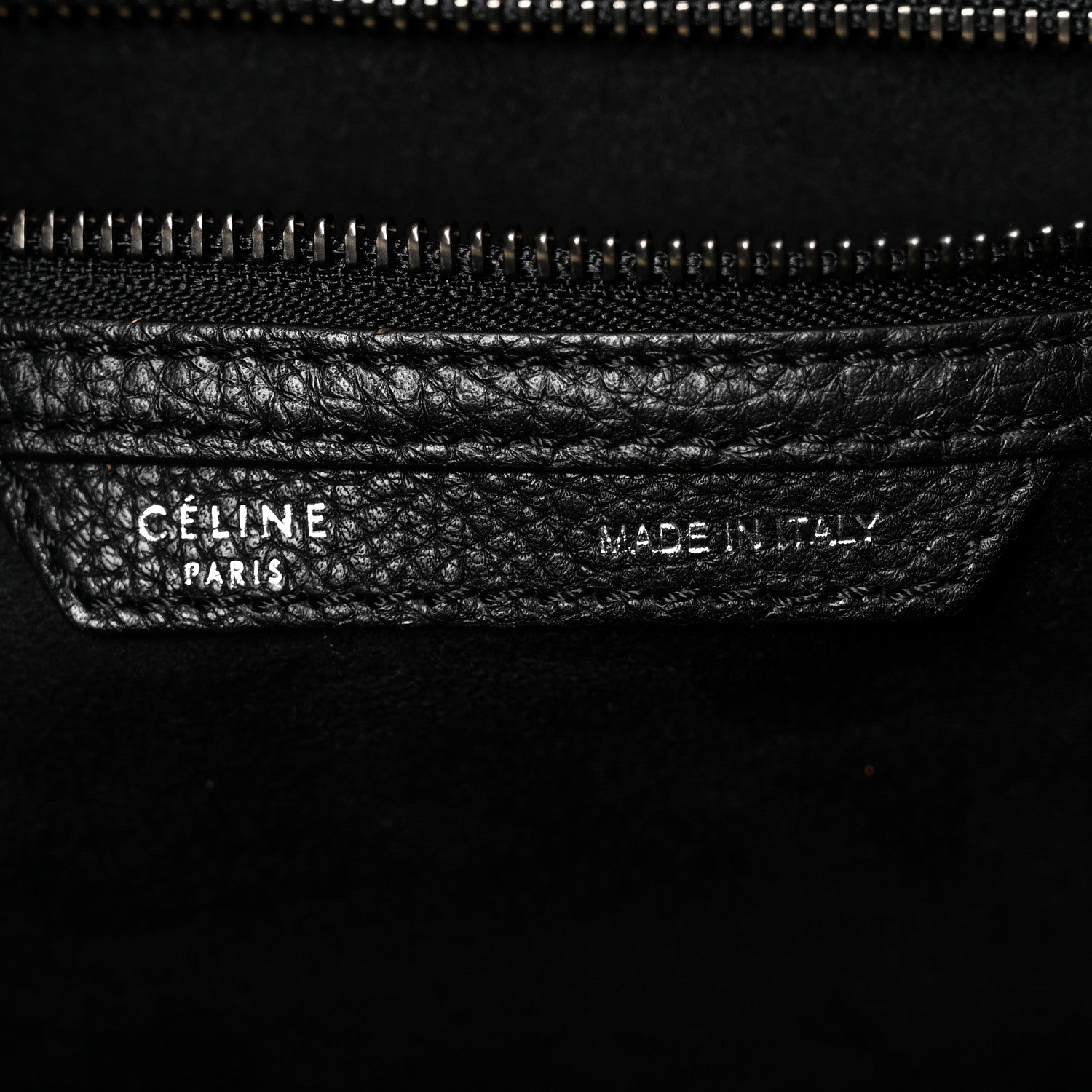 Drummed Calfskin Mini Luggage Black
