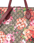 Soft GG Supreme Monogram Blooms Medium Crossbody Tote Beige Multicolor Dry Rose